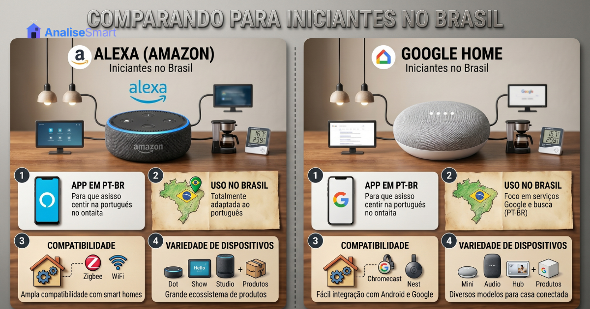 Alexa ou Google Home: Qual Ecossistema Faz Mais Sentido no Brasil em 2026