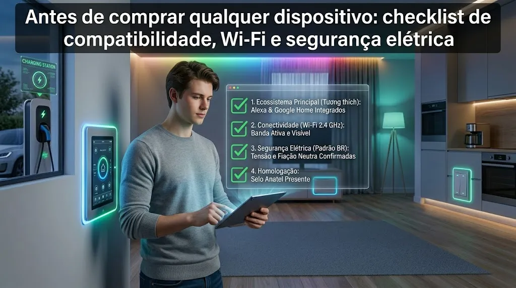 Antes de comprar qualquer dispositivo: checklist de compatibilidade, Wi-Fi e segurança elétrica