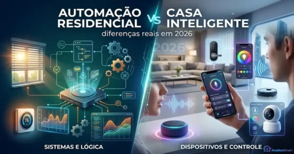 Automação residencial vs casa inteligente: diferenças reais em 2026
