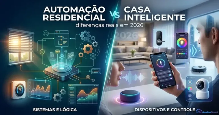 Automação residencial vs casa inteligente: diferenças reais em 2026