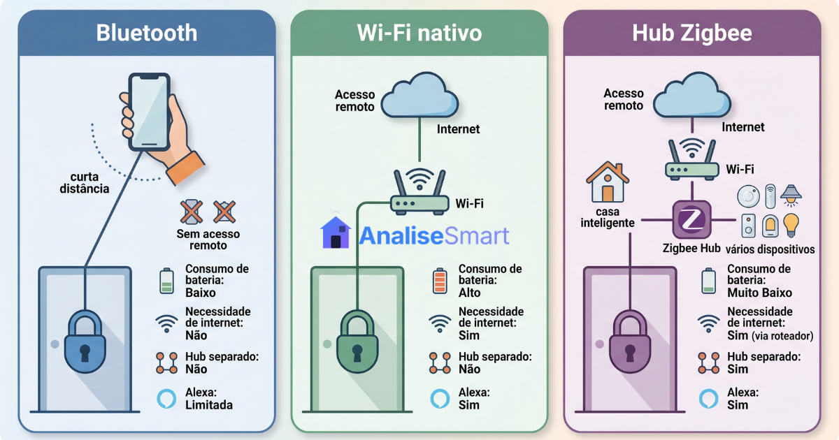 Bluetooth, Wi-Fi nativo ou hub Zigbee: qual conectividade escolher?