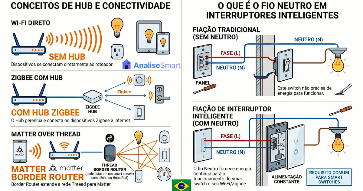 Casa inteligente precisa de hub? E quando o fio neutro entra na conta?