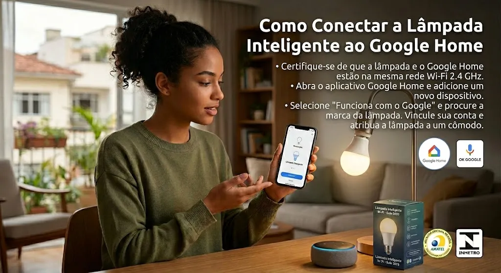 Como Conectar a Lâmpada Inteligente ao Google Home