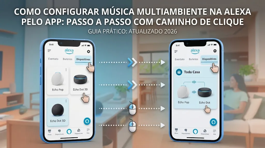 Como configurar música multiambiente na Alexa pelo app: passo a passo com caminho de clique