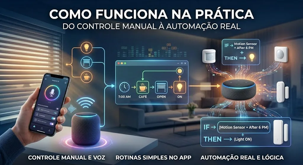 Como funciona na prática: do controle manual à automação real