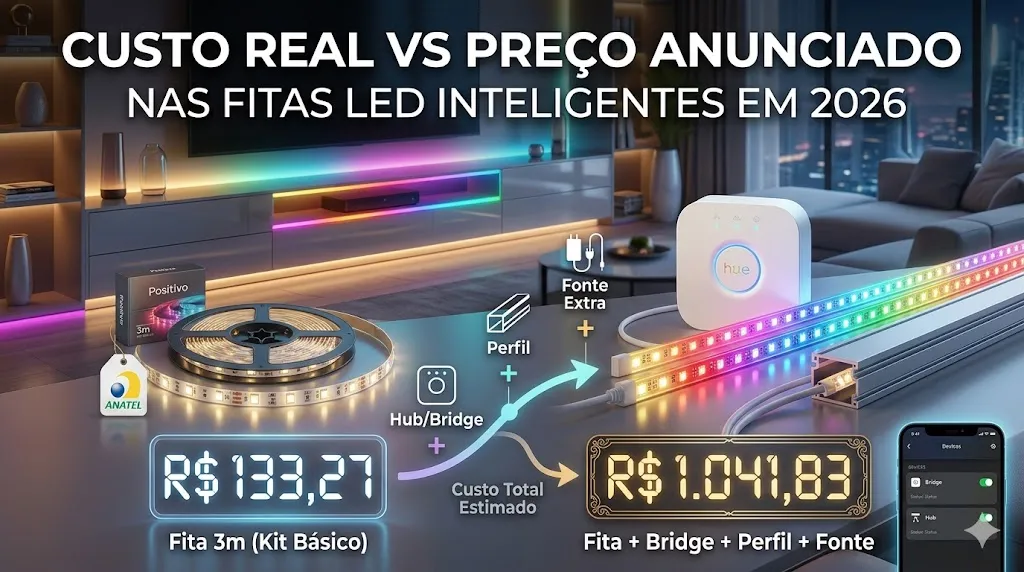 Custo Real vs Preço Anunciado nas Fitas LED Inteligentes em 2026