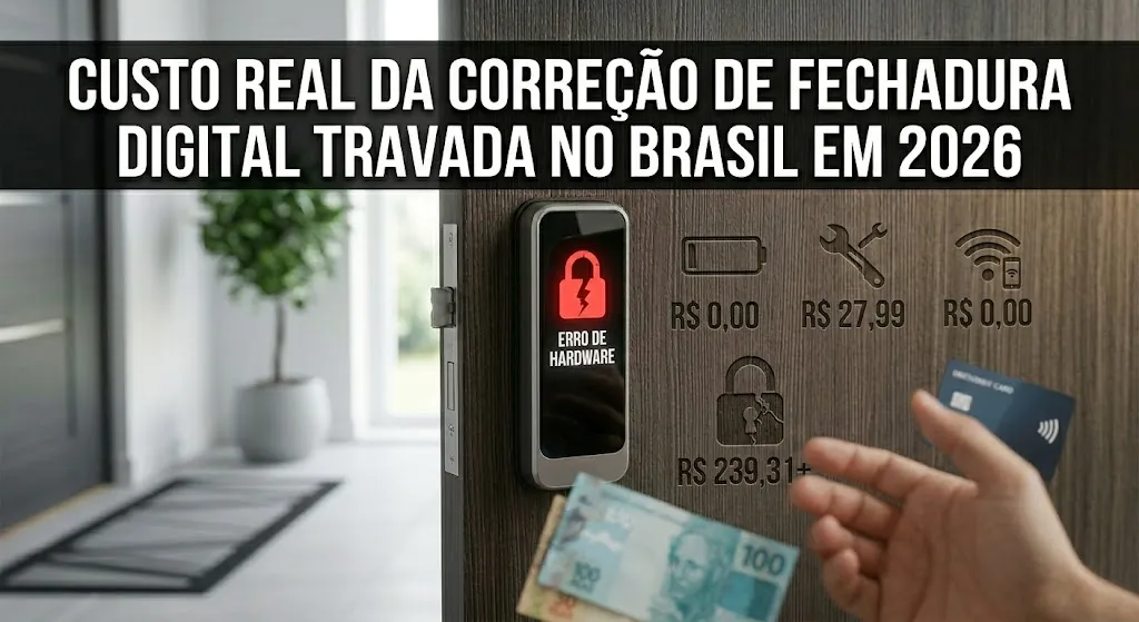 Custo real da correcao de fechadura digital travada no Brasil em 2026