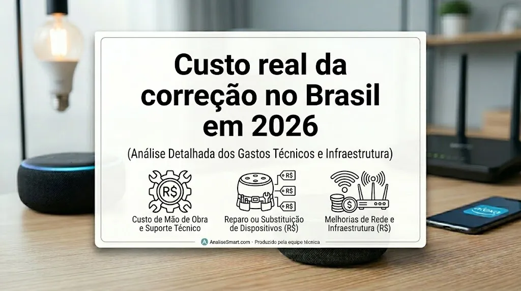 Custo real da correção no Brasil em 2026