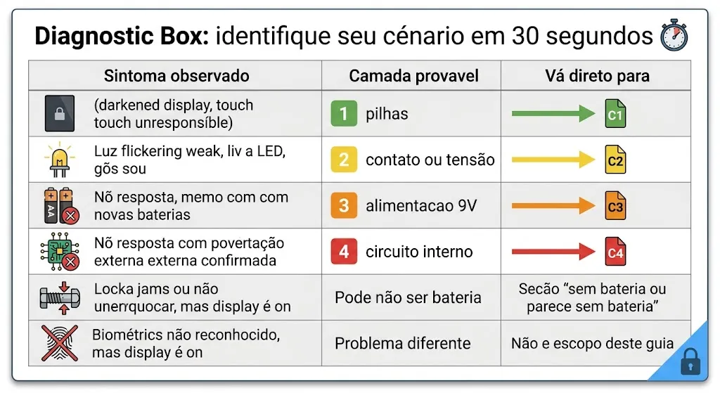 Diagnostic Box: identifique seu cenario em 30 segundos