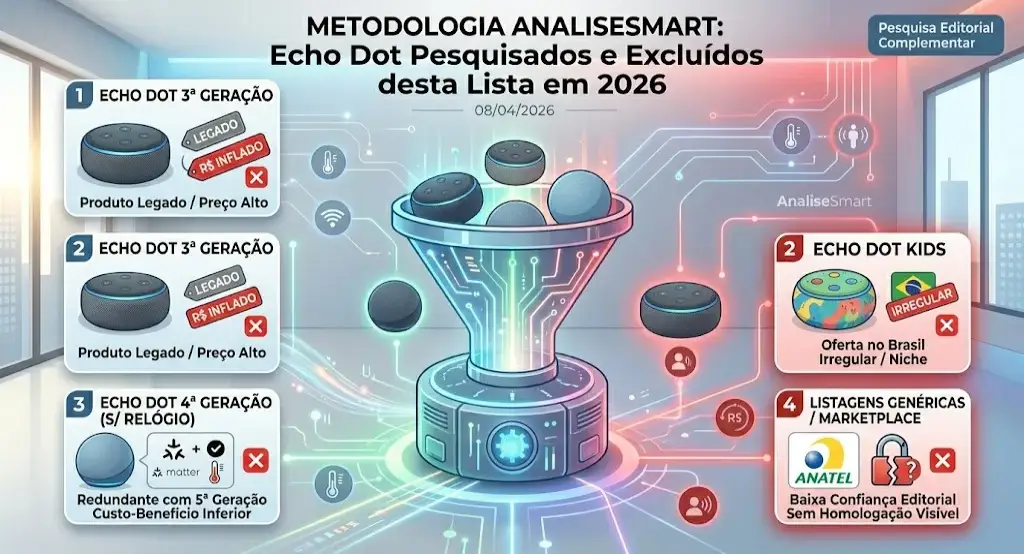 Echo Dot Pesquisados e Excluídos desta Lista em 2026