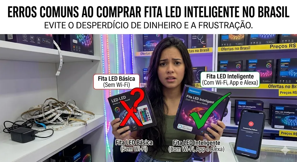 Erros Comuns ao Comprar Fita LED Inteligente no Brasil