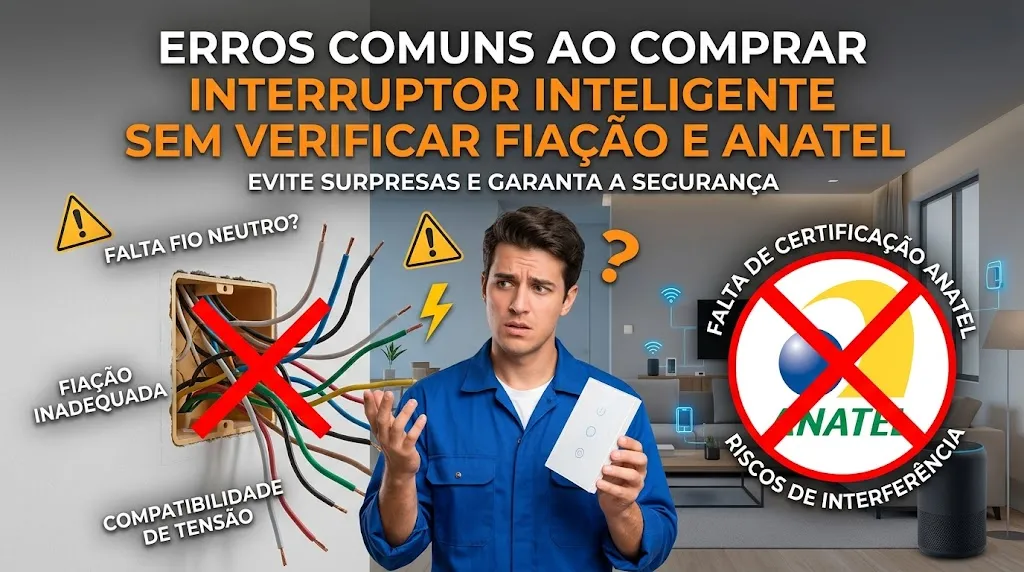 Erros Comuns ao Comprar Interruptor Inteligente sem Verificar Fiação e Anatel