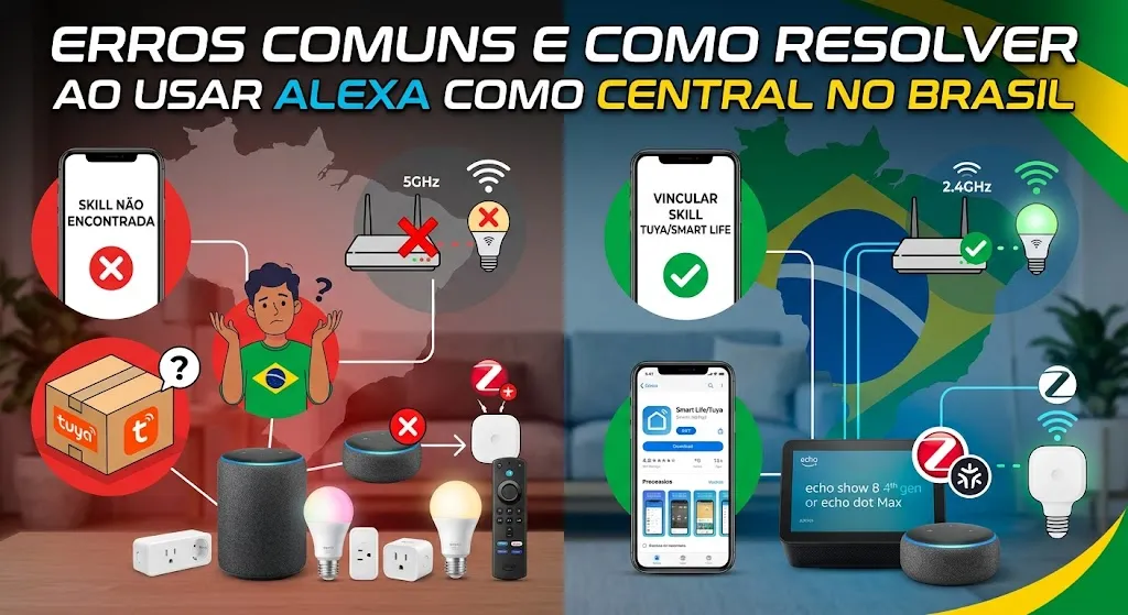Erros Comuns e Como Resolver ao Usar Alexa Como Central no Brasil