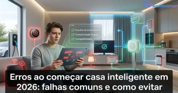 Erros ao começar casa inteligente em 2026: falhas comuns e como evitar