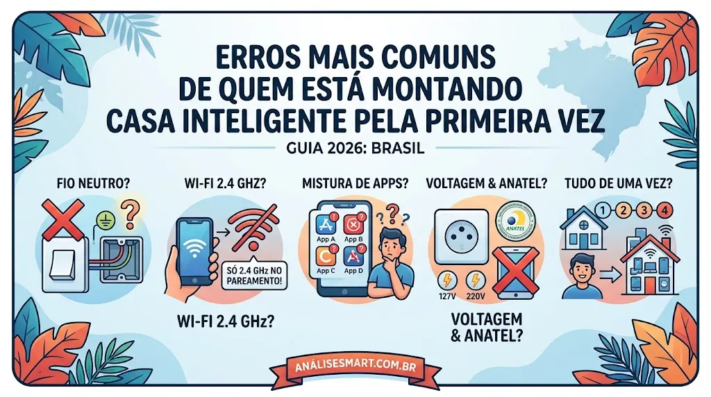 Erros mais comuns de quem está montando casa inteligente pela primeira vez