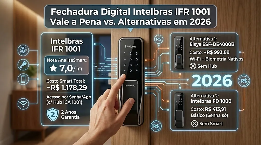 Fechadura Digital Intelbras IFR 1001 Vale a Pena vs. Alternativas em 2026