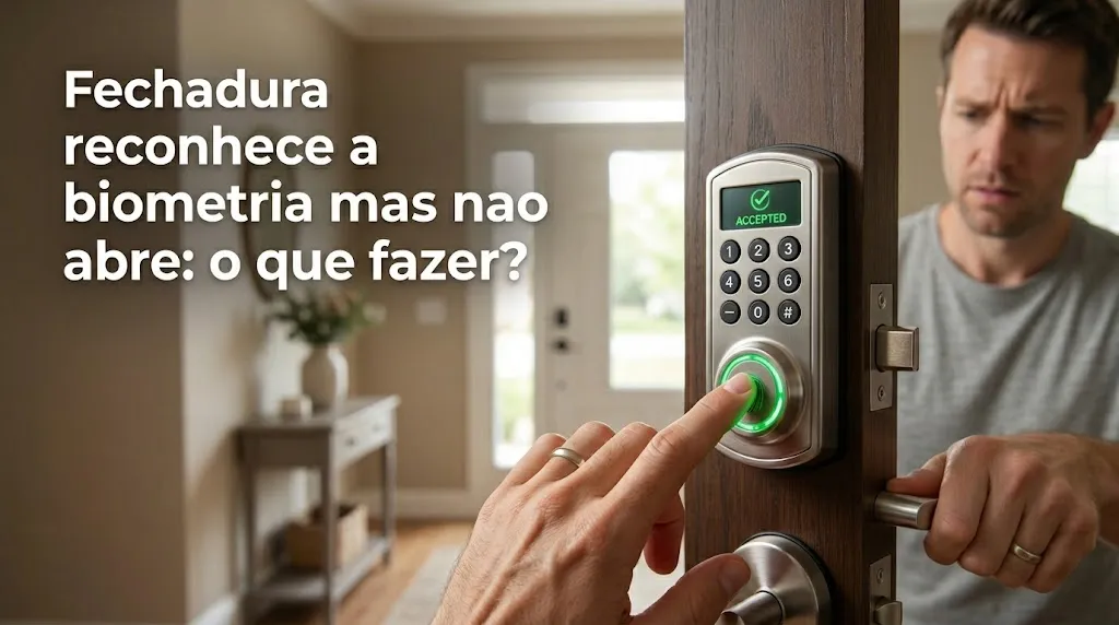 Fechadura reconhece a biometria mas nao abre: o que fazer?