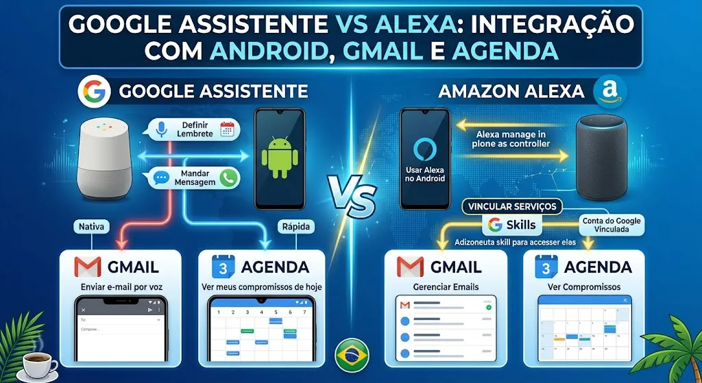Google Assistente vs Alexa: integração com Android, Gmail e Agenda