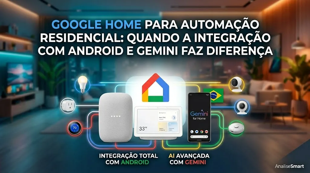 Google Home para automação residencial: quando a integração com Android e Gemini faz diferença