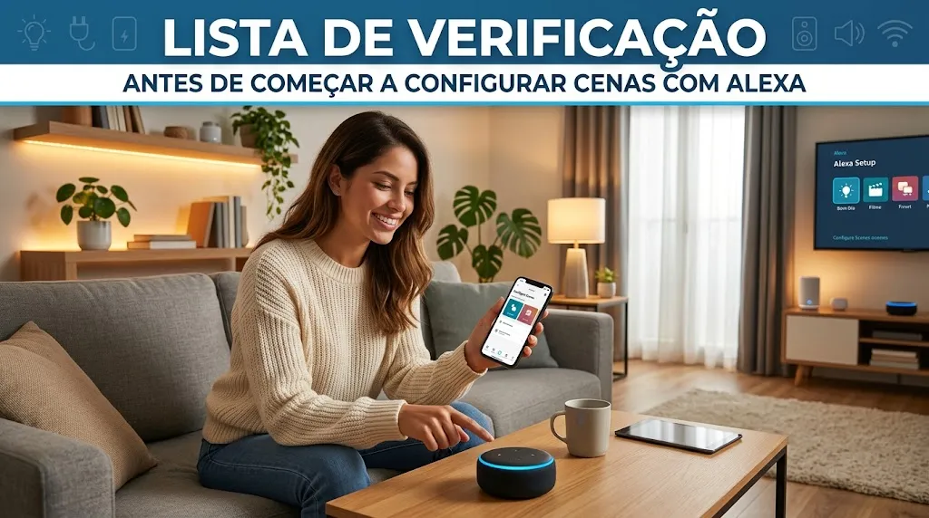 Lista de verificação antes de começar a configurar cenas com Alexa