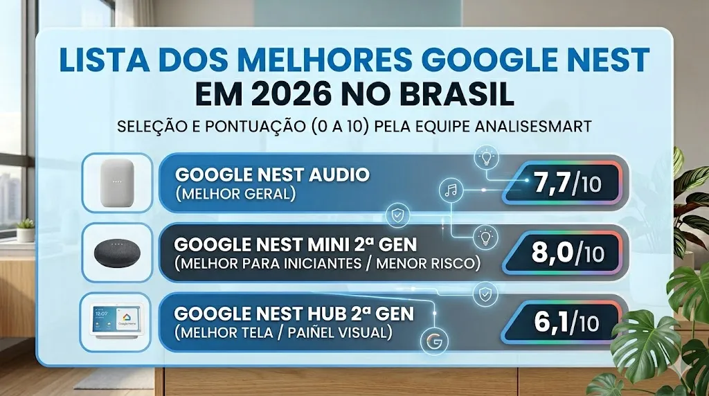 Lista dos Melhores Google Nest em 2026 no Brasil