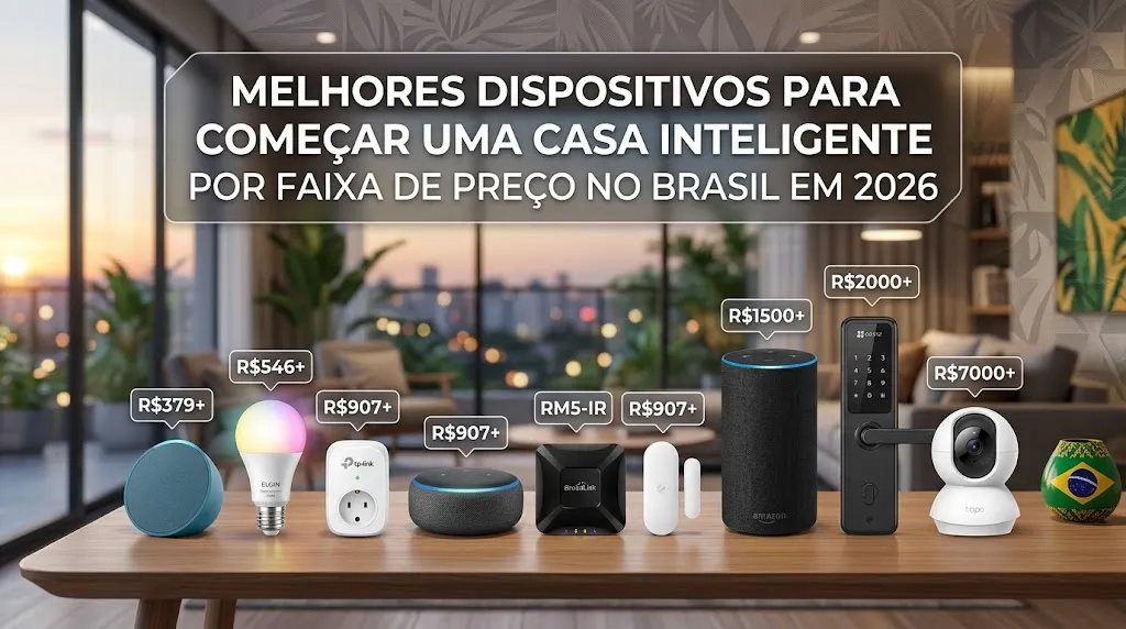 Melhores Dispositivos para Começar uma Casa Inteligente por Faixa de Preço no Brasil em 2026