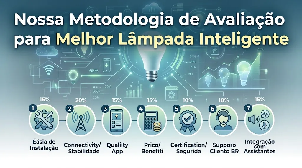 Nossa Metodologia de Avaliação para Melhor Lâmpada Inteligente