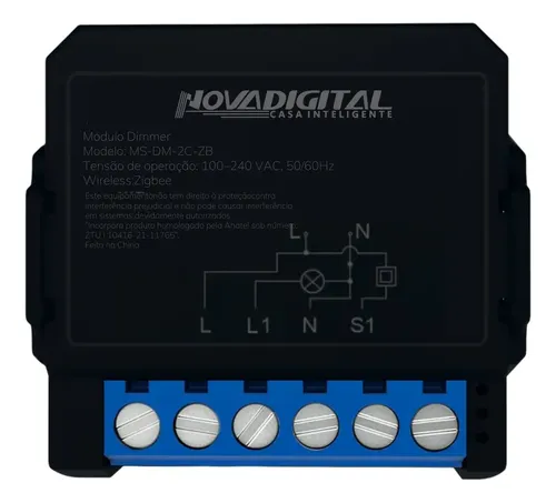 NovaDigital Mini Dimmer Zigbee 1 Canal: entrada mais barata para retrofit Zigbee com cautela