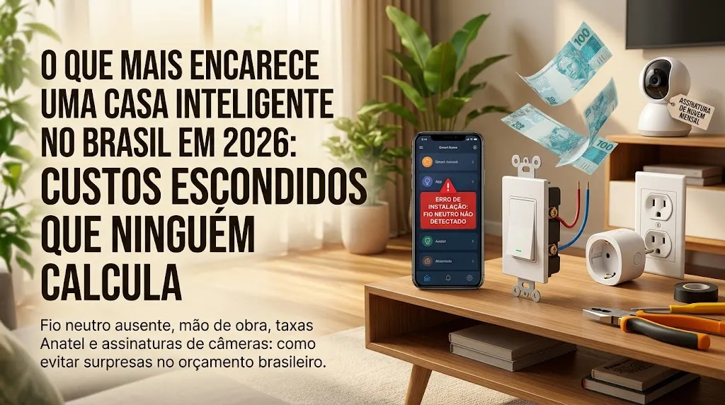 O Que Mais Encarece uma Casa Inteligente no Brasil em 2026: Custos Escondidos que Ninguém Calcula
