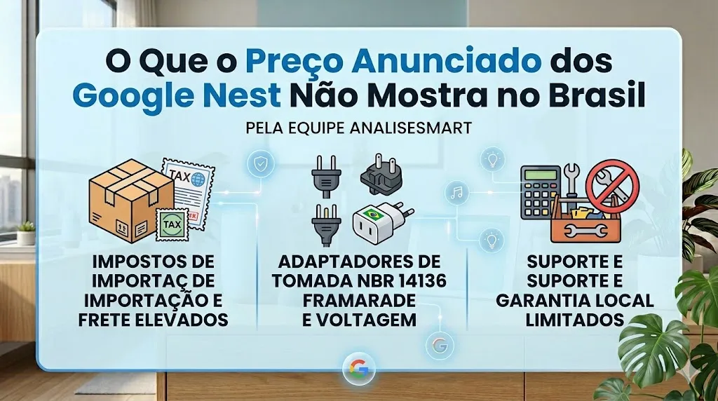 O Que o Preço Anunciado dos Google Nest Não Mostra no Brasil