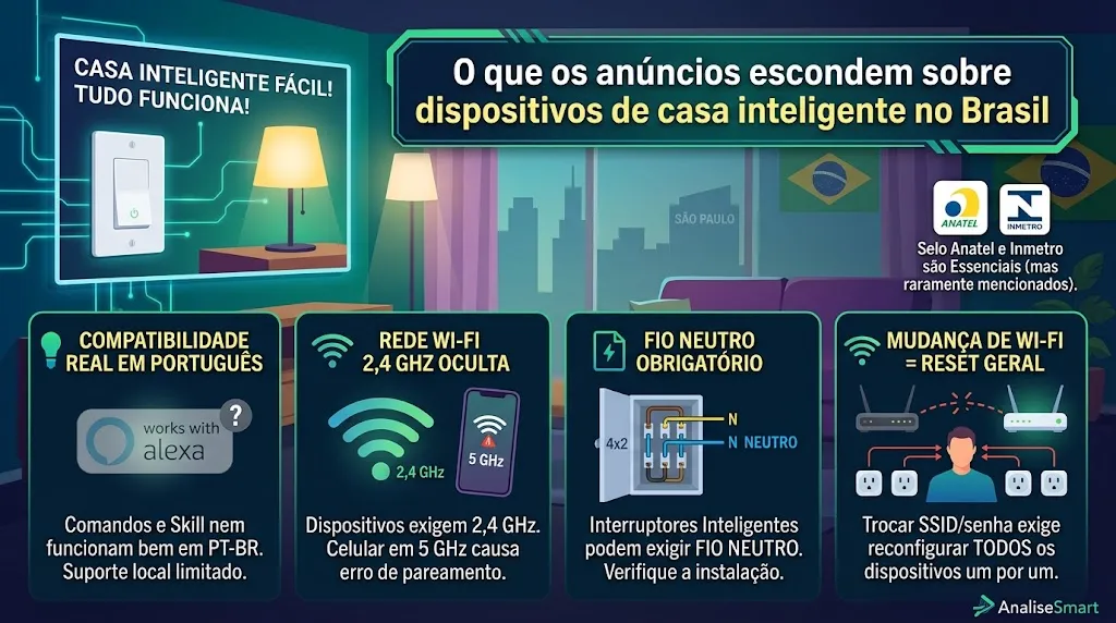 O que os anúncios escondem sobre dispositivos de casa inteligente no Brasil