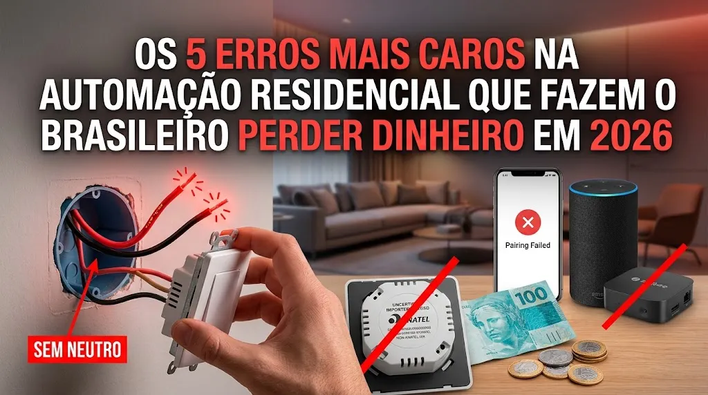 Os 5 Erros Mais Caros na Automação Residencial que Fazem o Brasileiro Perder Dinheiro em 2026