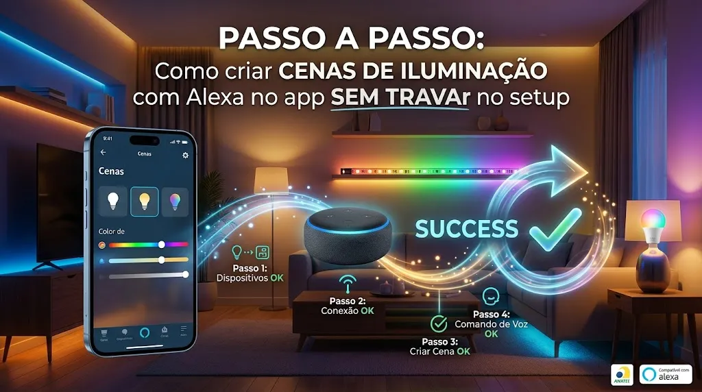 Passo a passo: como criar cenas de iluminação com Alexa no app sem travar no setup