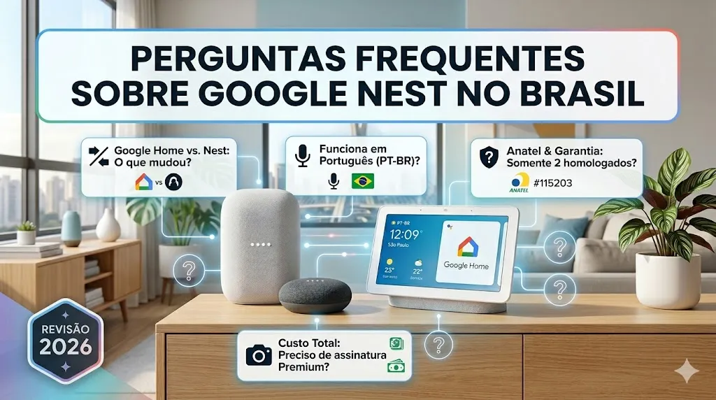 Perguntas Frequentes sobre Google Nest no Brasil