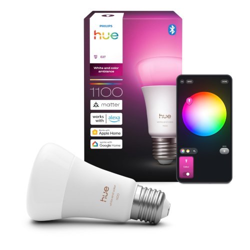 Philips Hue White and Color Ambiance A60 E27, 1100 lm: A Lâmpada Premium para Alexa que Custa Caro