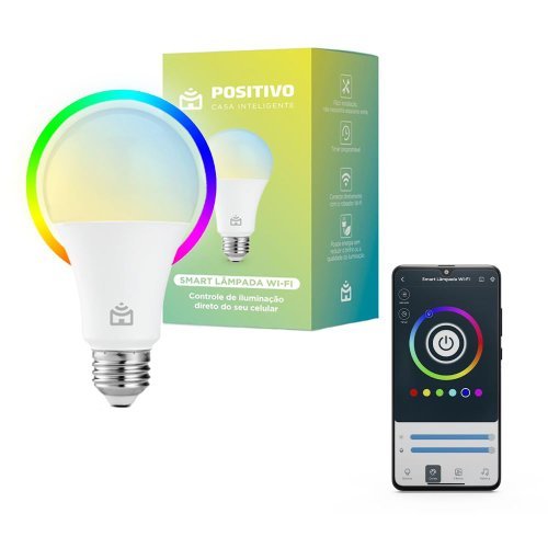 Positivo Casa Inteligente 9W RGB, 806 lm: Melhor Lâmpada Inteligente Geral para Alexa