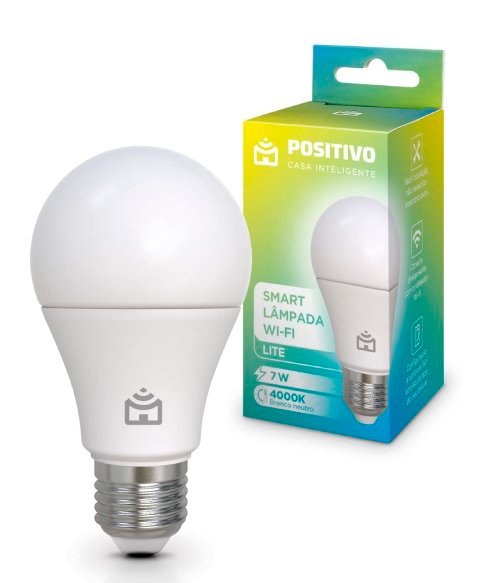 Positivo Lite 7W, 700 lm: Lâmpada Inteligente Básica para Começar com Alexa Gastando Pouco