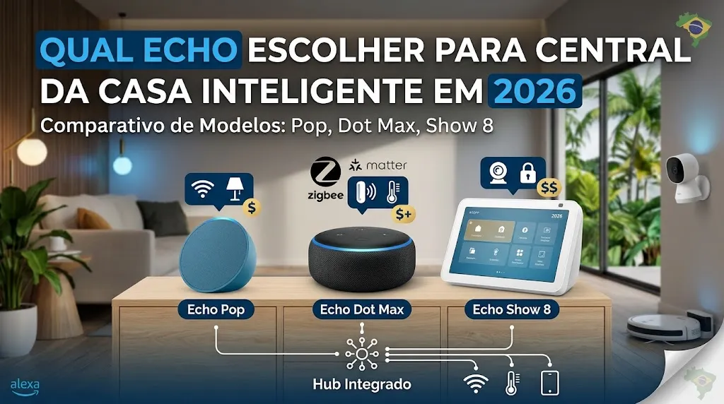 Qual Echo Escolher para Central da Casa Inteligente em 2026