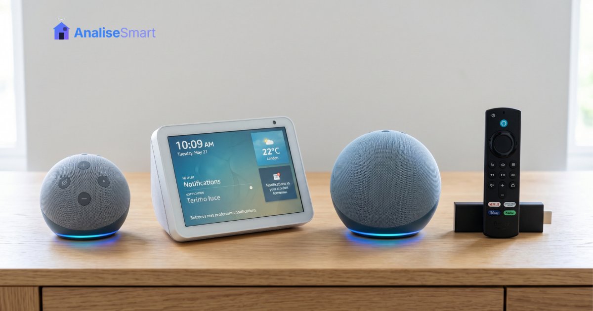 Qual dispositivo Echo faz mais sentido para cada perfil de uso de comandos Alexa