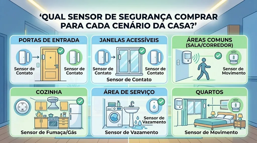 Qual sensor de segurança comprar para cada cenário da casa?