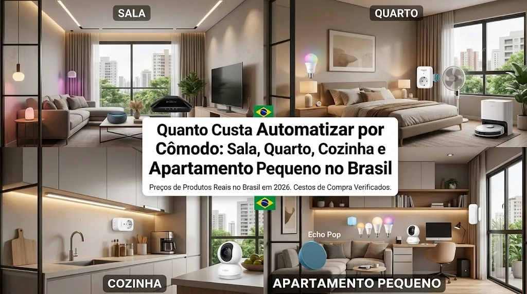 Quanto Custa Automatizar por Cômodo: Sala, Quarto, Cozinha e Apartamento Pequeno no Brasil