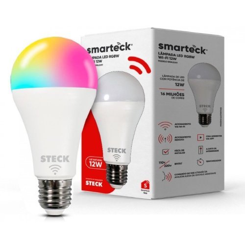 Steck SMAL 12W RGBW Wi-Fi: Mais Potência para Salas e Ambientes Grandes com Alexa