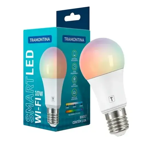 Tramontina Lâmpada Smart LED E27 10W Wi-Fi + Bluetooth