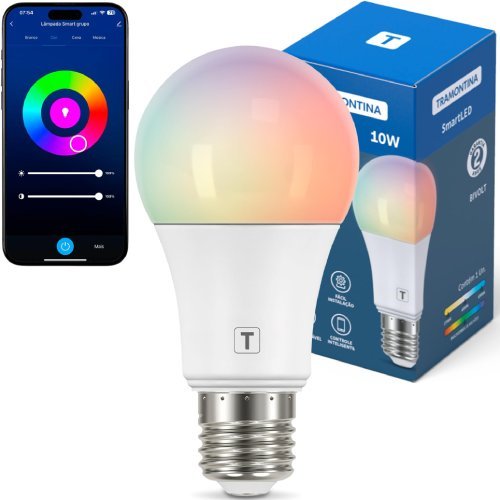 Tramontina Smart LED 10W RGBW (58020117): Melhor Branco Fiel entre Lâmpadas Inteligentes E27
