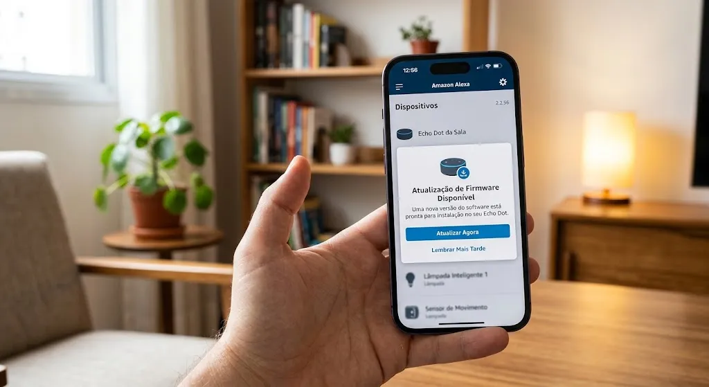 atualização de firmware do Echo para resolver alexa não encontra dispositivos