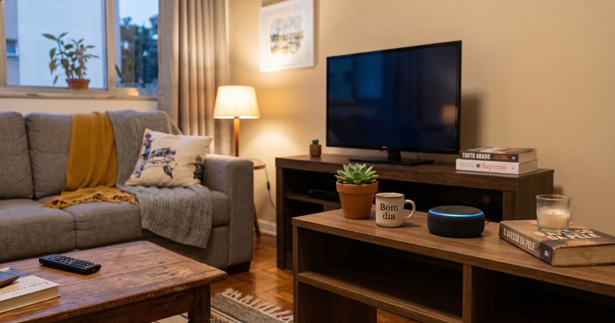 Exemplo de uso de rotinas da Alexa no dia a dia em casa