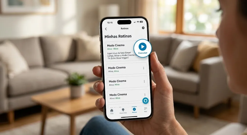 rotina alexa não executa como testar no app