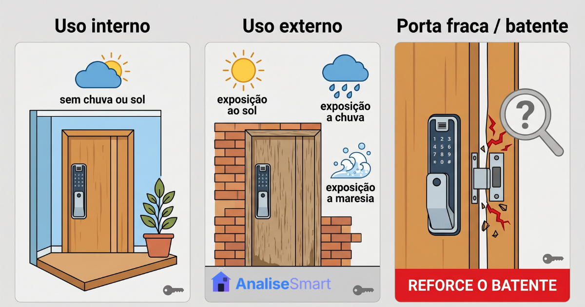 uso interno, externo e por que a porta pode ser o elo mais fraco