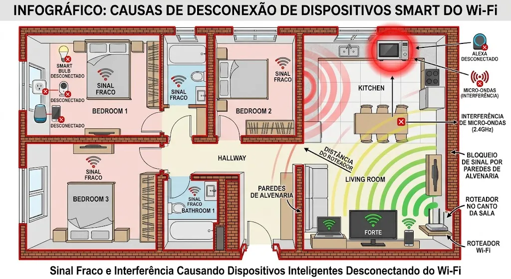 Camada 2: Sinal Wi-Fi 2.4 GHz, Interferência e Canal do Roteador