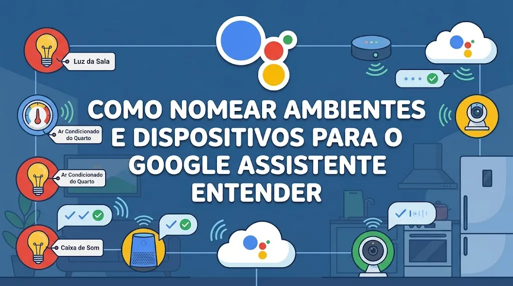 Como Nomear Ambientes e Dispositivos para o Google Assistente Entender